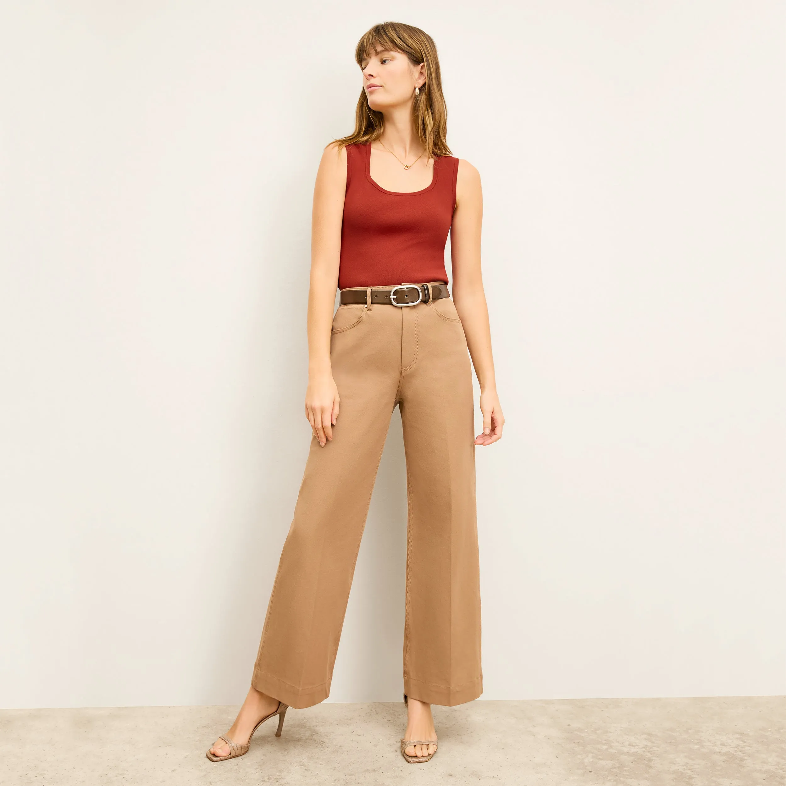 Milo Wide-Leg Jean - Eco Better Than Denim :: Saddle