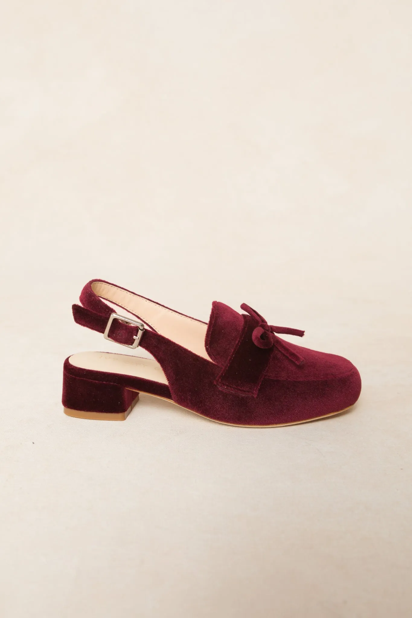 Mini Ivy Bow Loafer in Wine - FINAL SALE