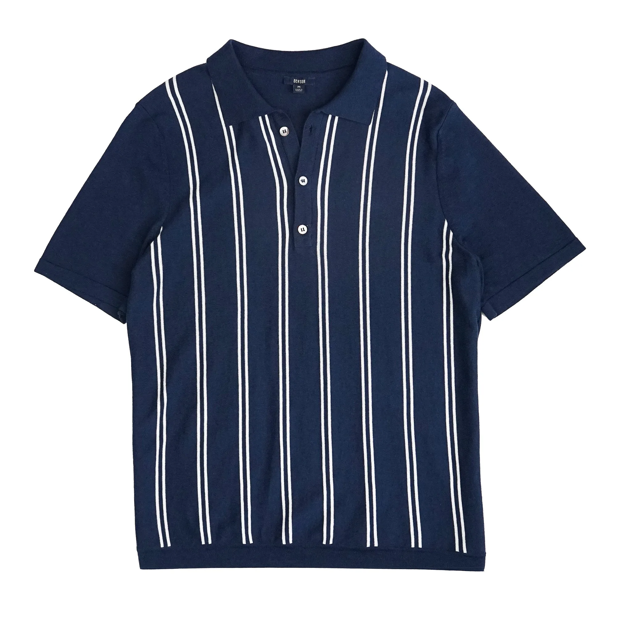 Montego Navy Stripe Polo