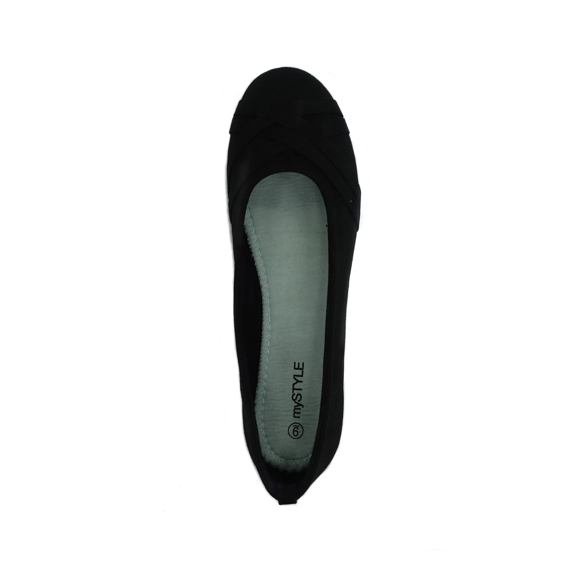 mySTYLE Women's Jersey Ballerina Flat