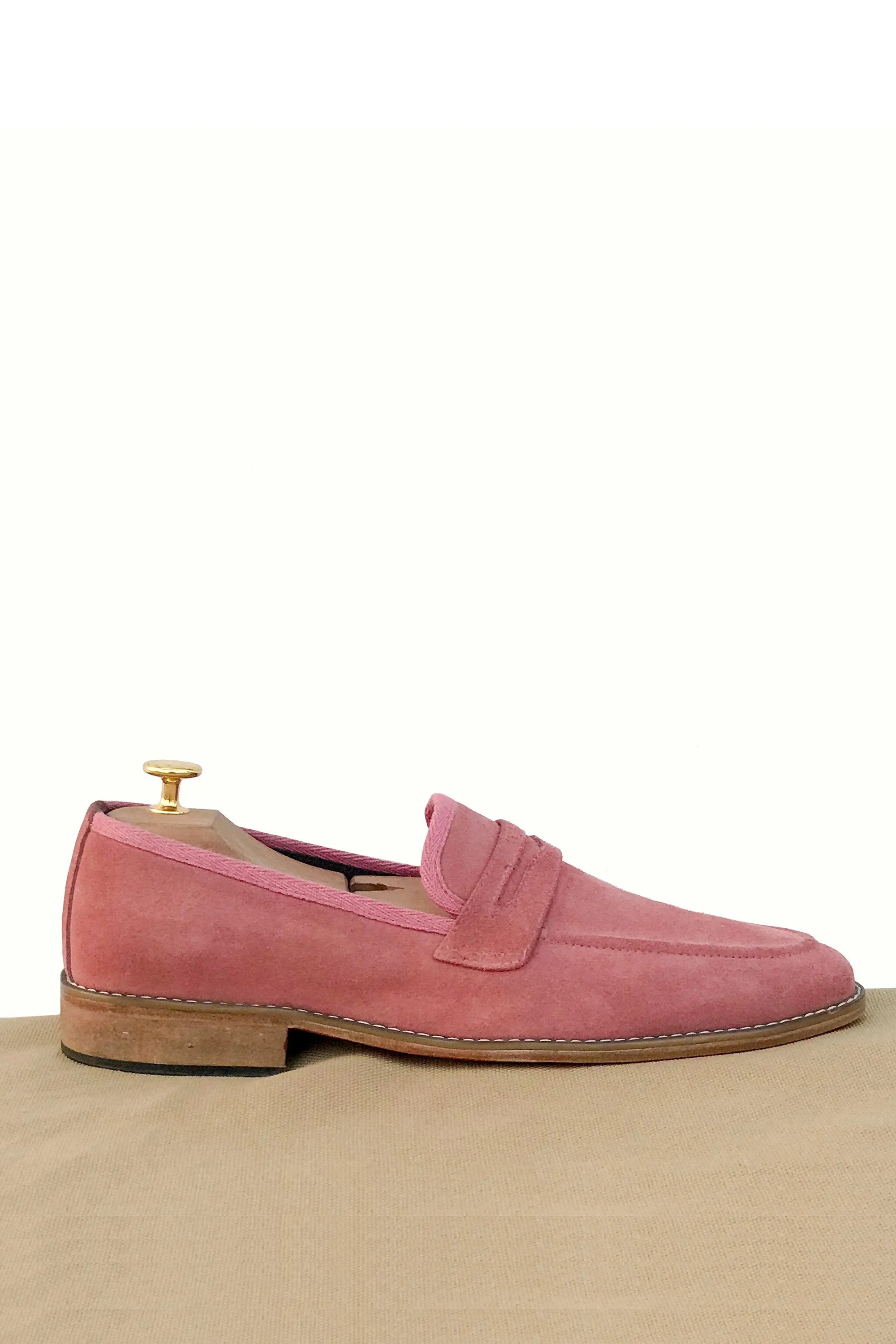 Pastel Tone Suede Loafers