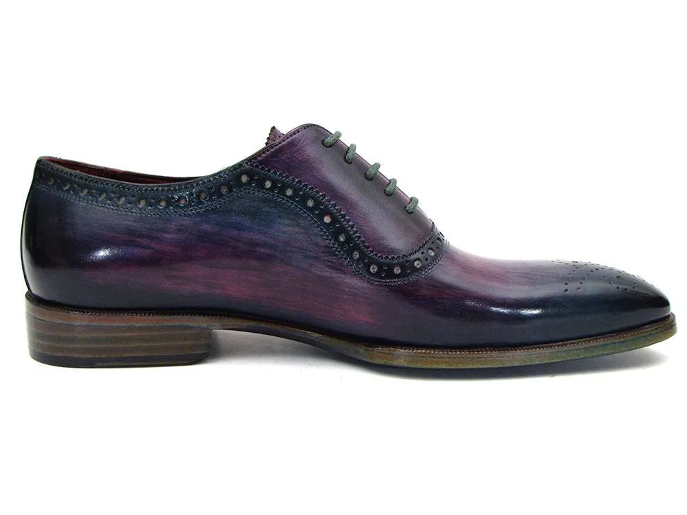 Paul Parkman Purple & Navy Medallion Oxfords