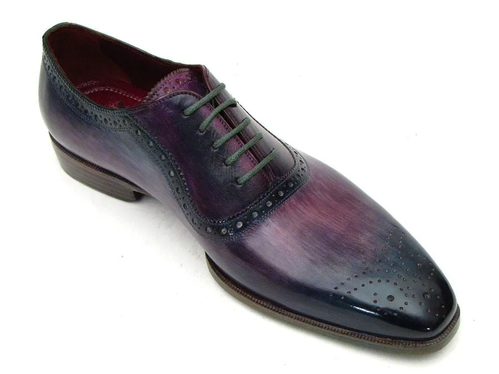 Paul Parkman Purple & Navy Medallion Oxfords