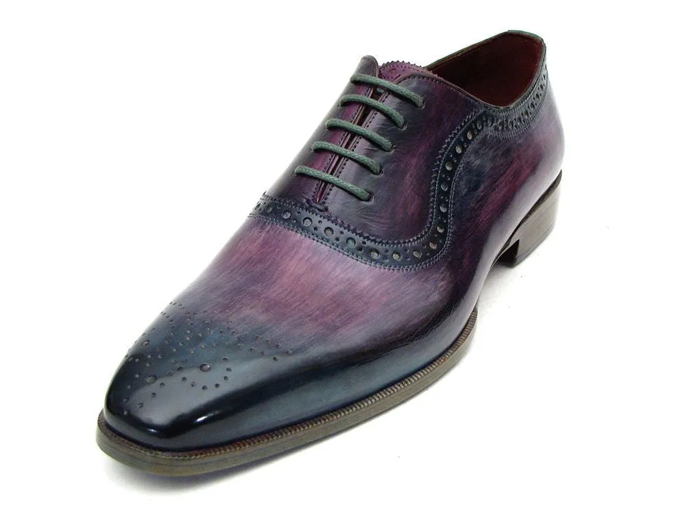 Paul Parkman Purple & Navy Medallion Oxfords