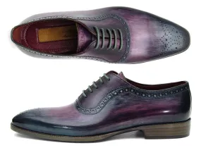 Paul Parkman Purple & Navy Medallion Oxfords