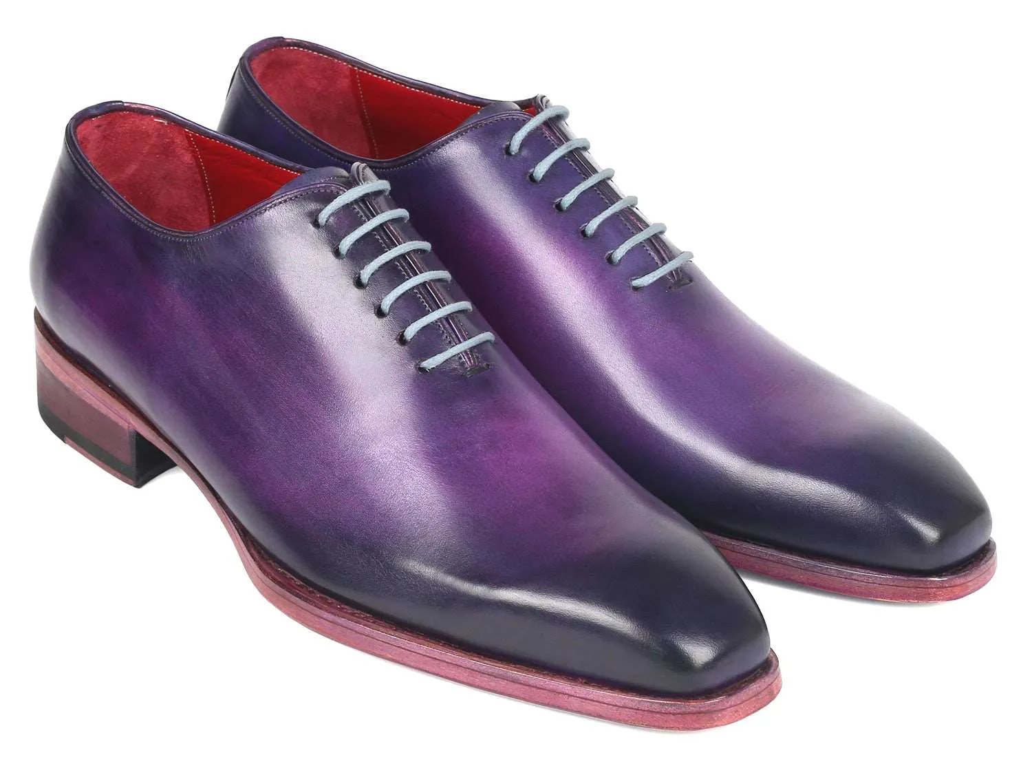 Paul Parkman Purple Hand-Painted Oxfords