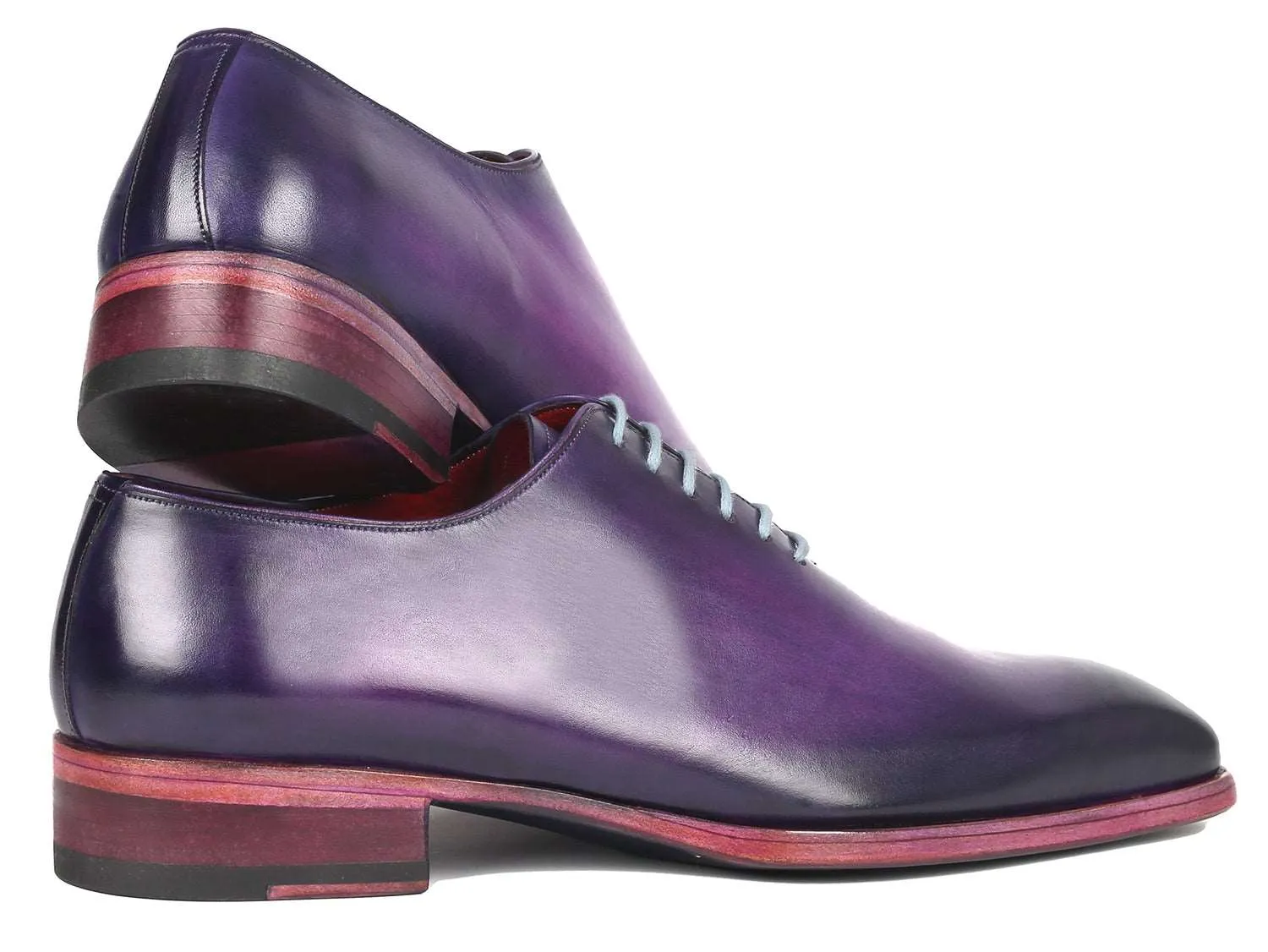 Paul Parkman Purple Hand-Painted Oxfords