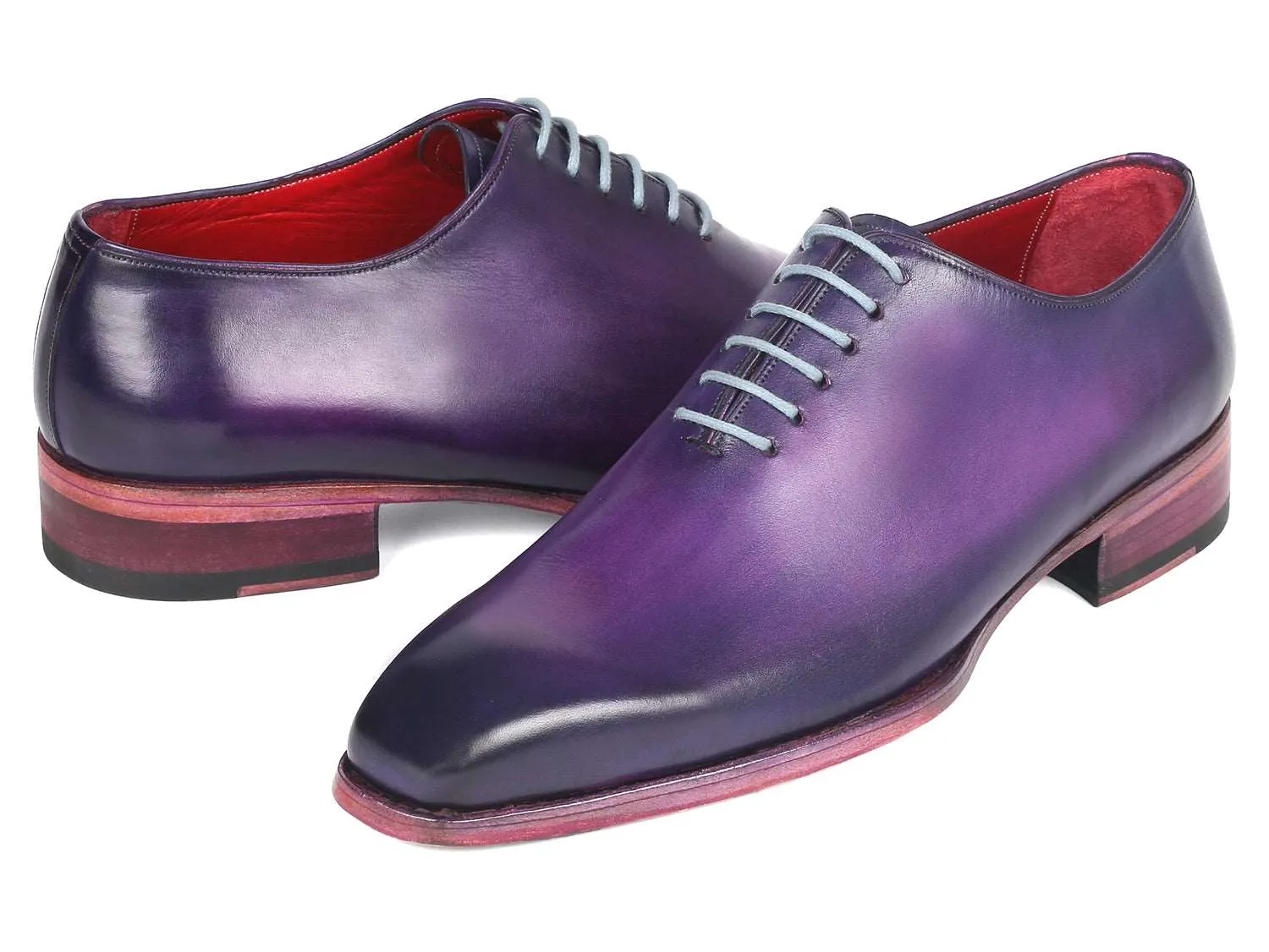 Paul Parkman Purple Hand-Painted Oxfords