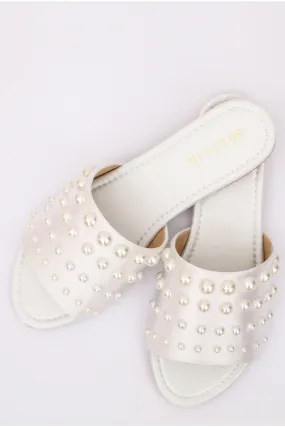 Pearl Loaded Flats - Offwhite