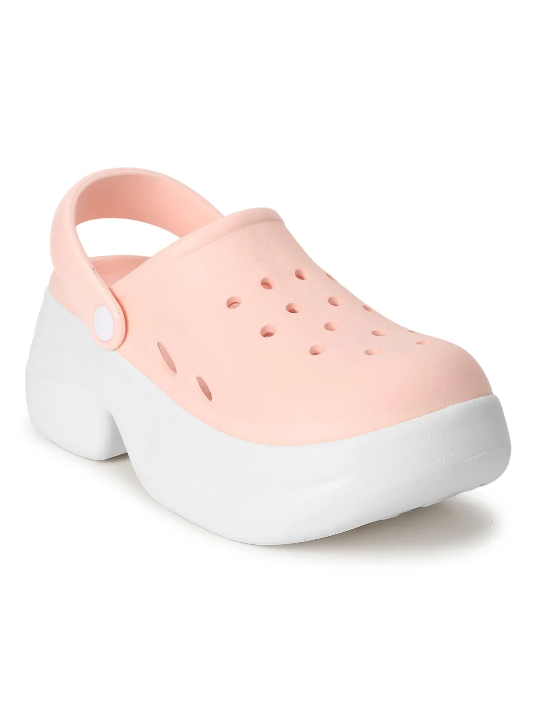 Pink White PU Slip-On Croc Flats (TC-RS3580-PNKWHT)