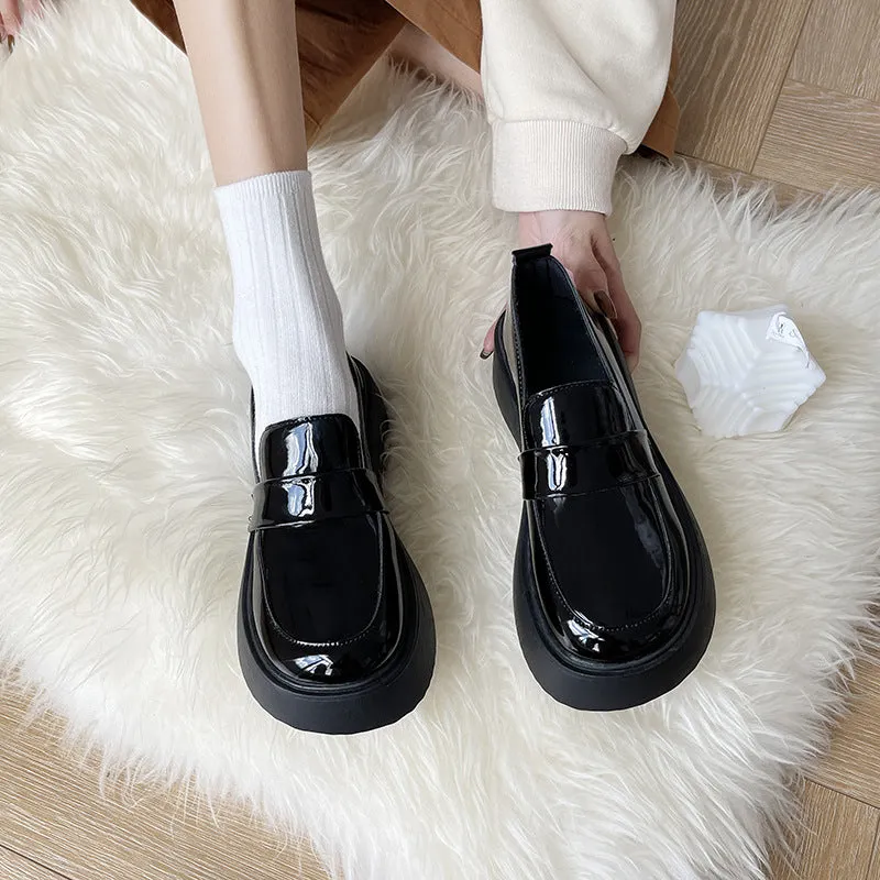 Platform Black Wholesale Loafers Shoes