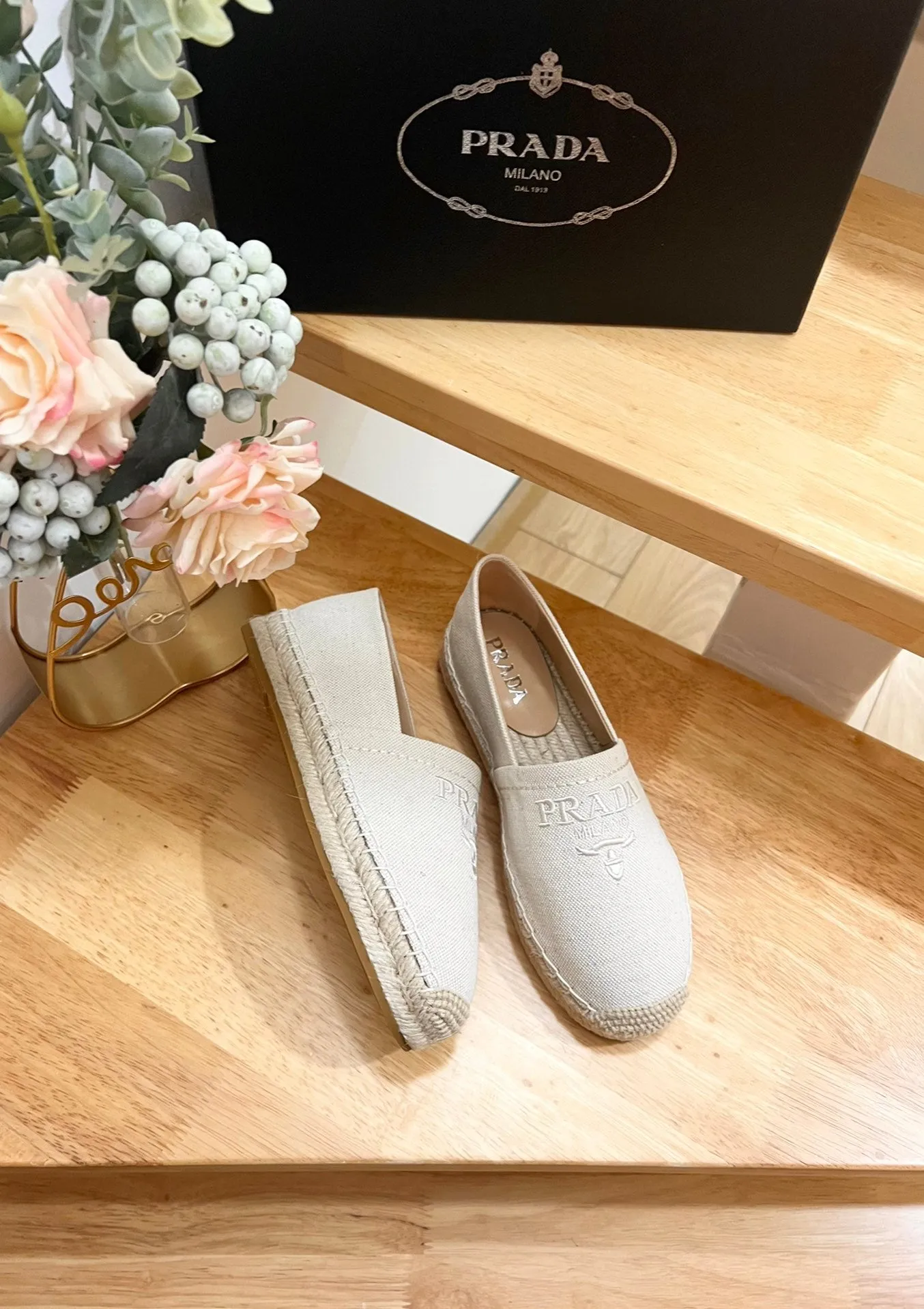 pra espadrilles beige canvas