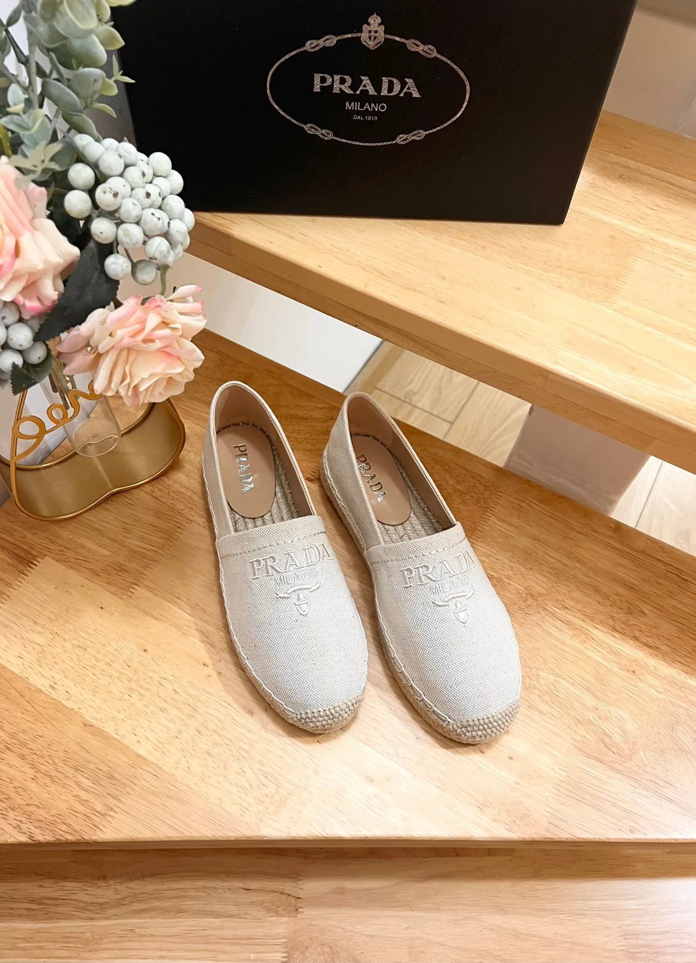 pra espadrilles beige canvas