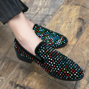 Rainbow Crystal Black Shoes