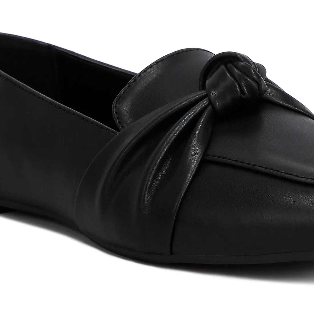 Recycled Faux Leather Flat Loafers