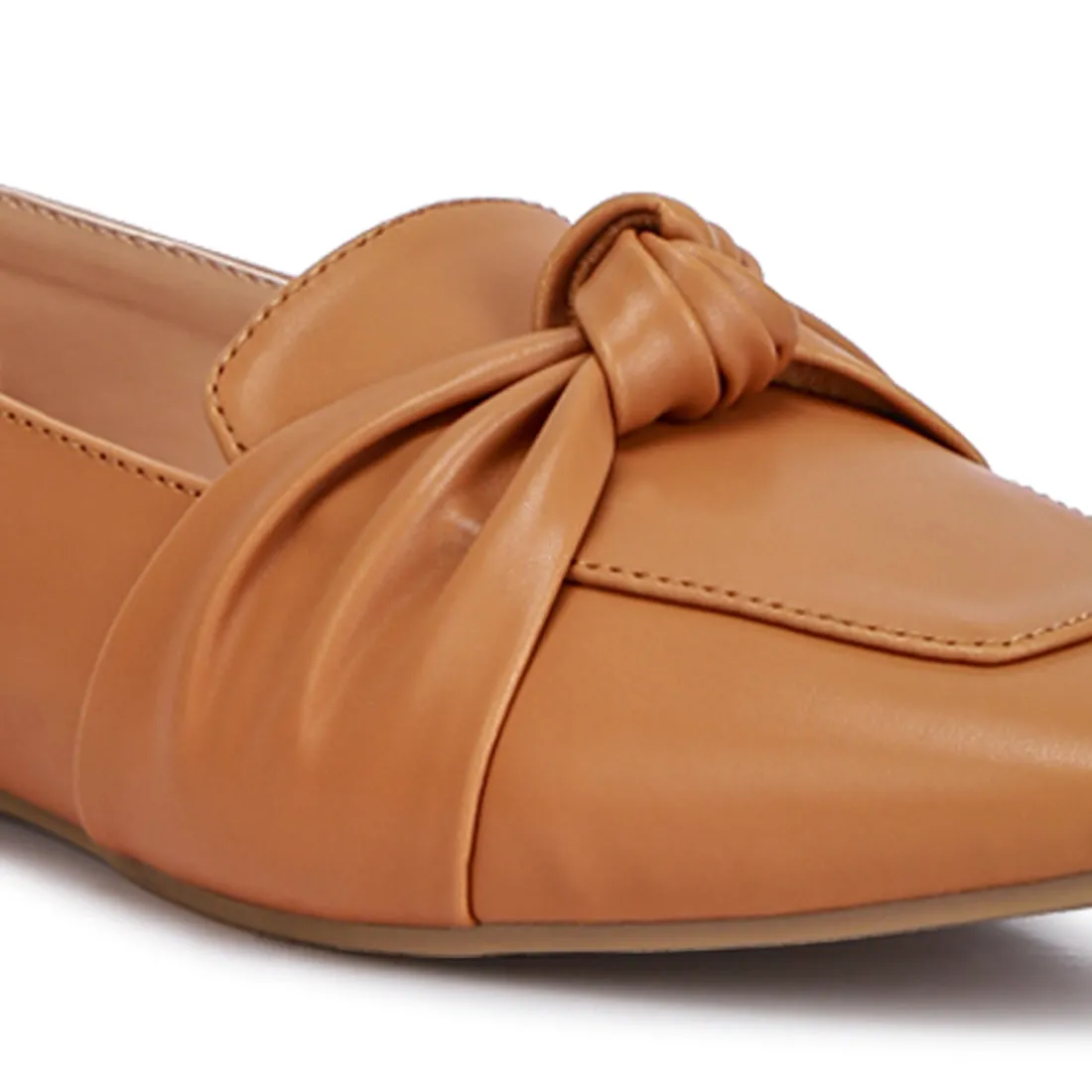 Recycled Faux Leather Flat Loafers