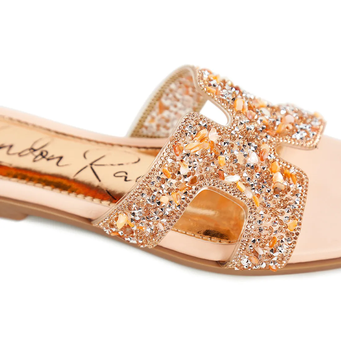 Rhinestone Detail Cut-Out Flats