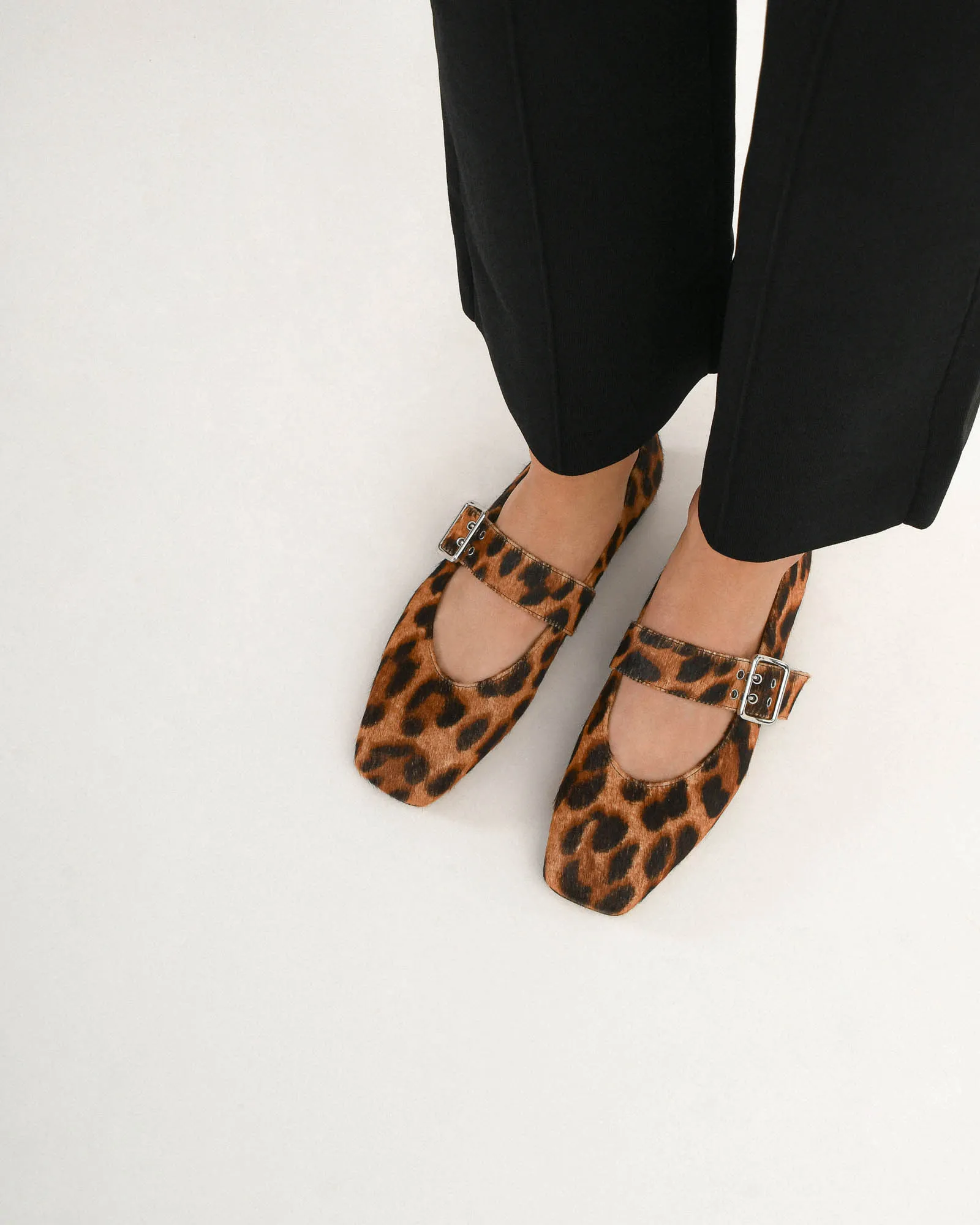 SARAH CASUAL FLATS OCELOT LEATHER