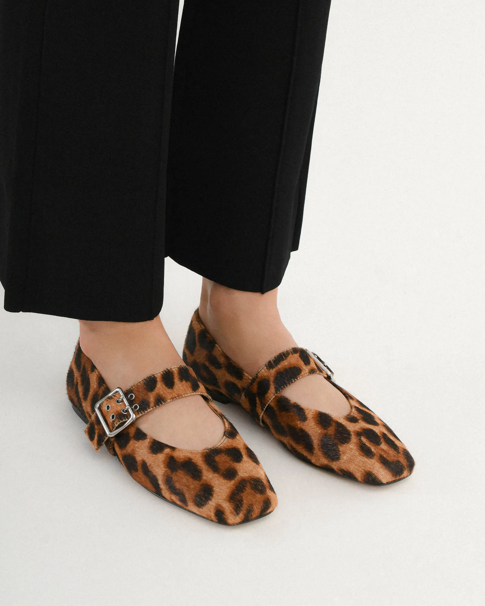 SARAH CASUAL FLATS OCELOT LEATHER