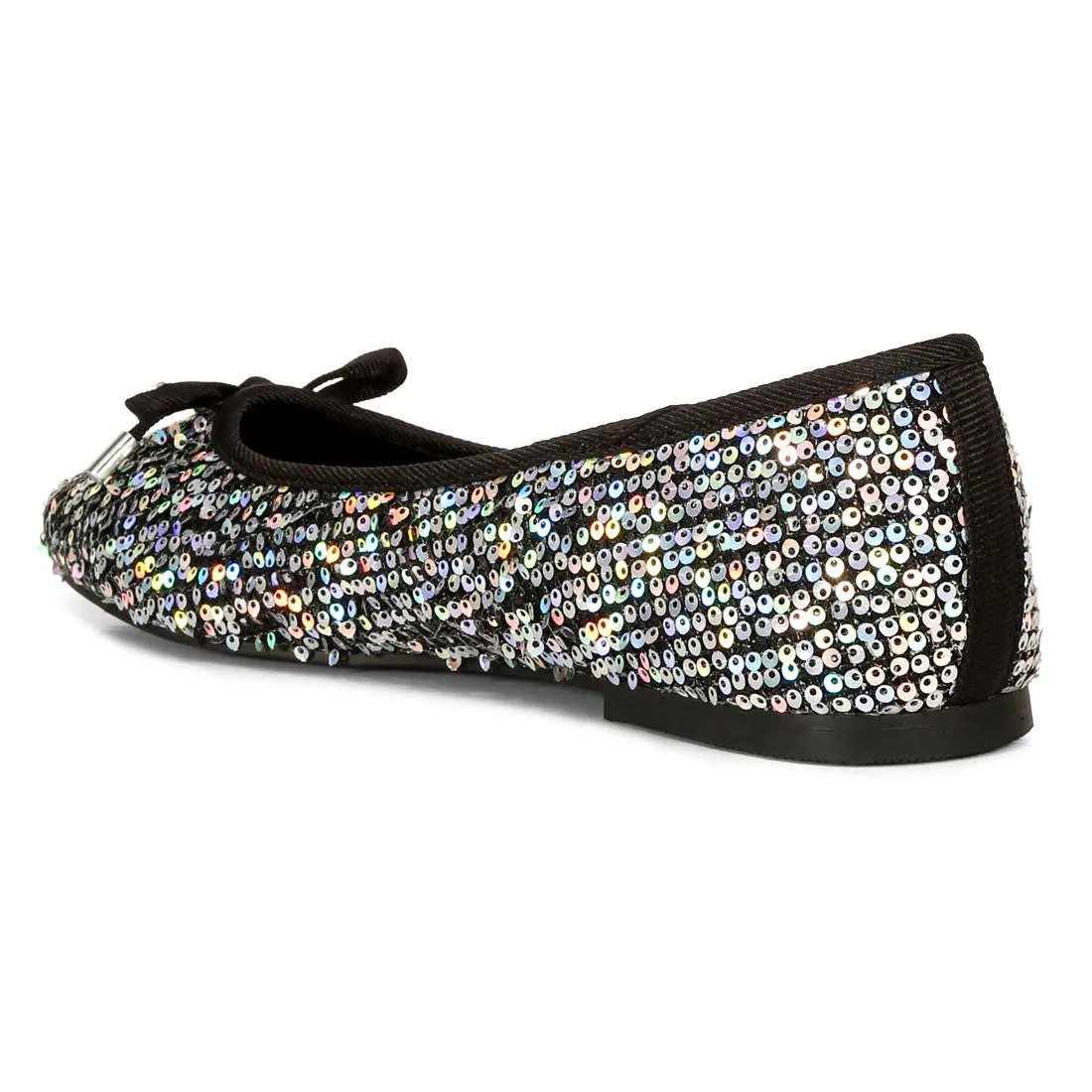 Sequin Embellished Ballet Flats