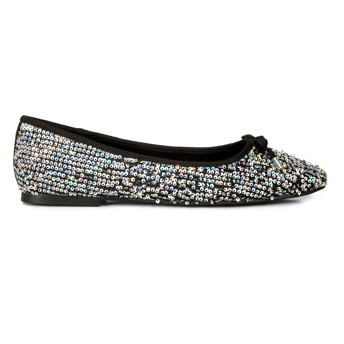 Sequin Embellished Ballet Flats