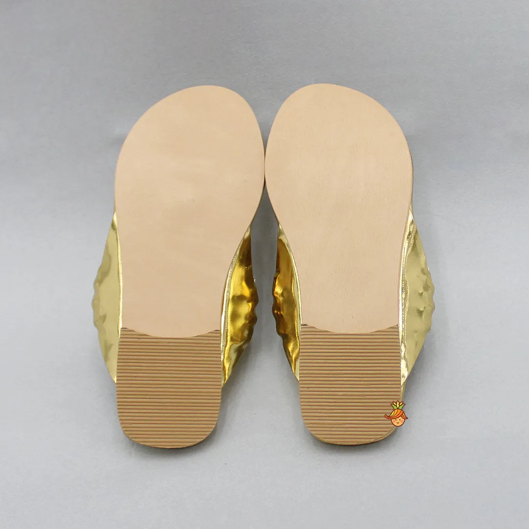 Shiny Braided Kolhapuri Flats