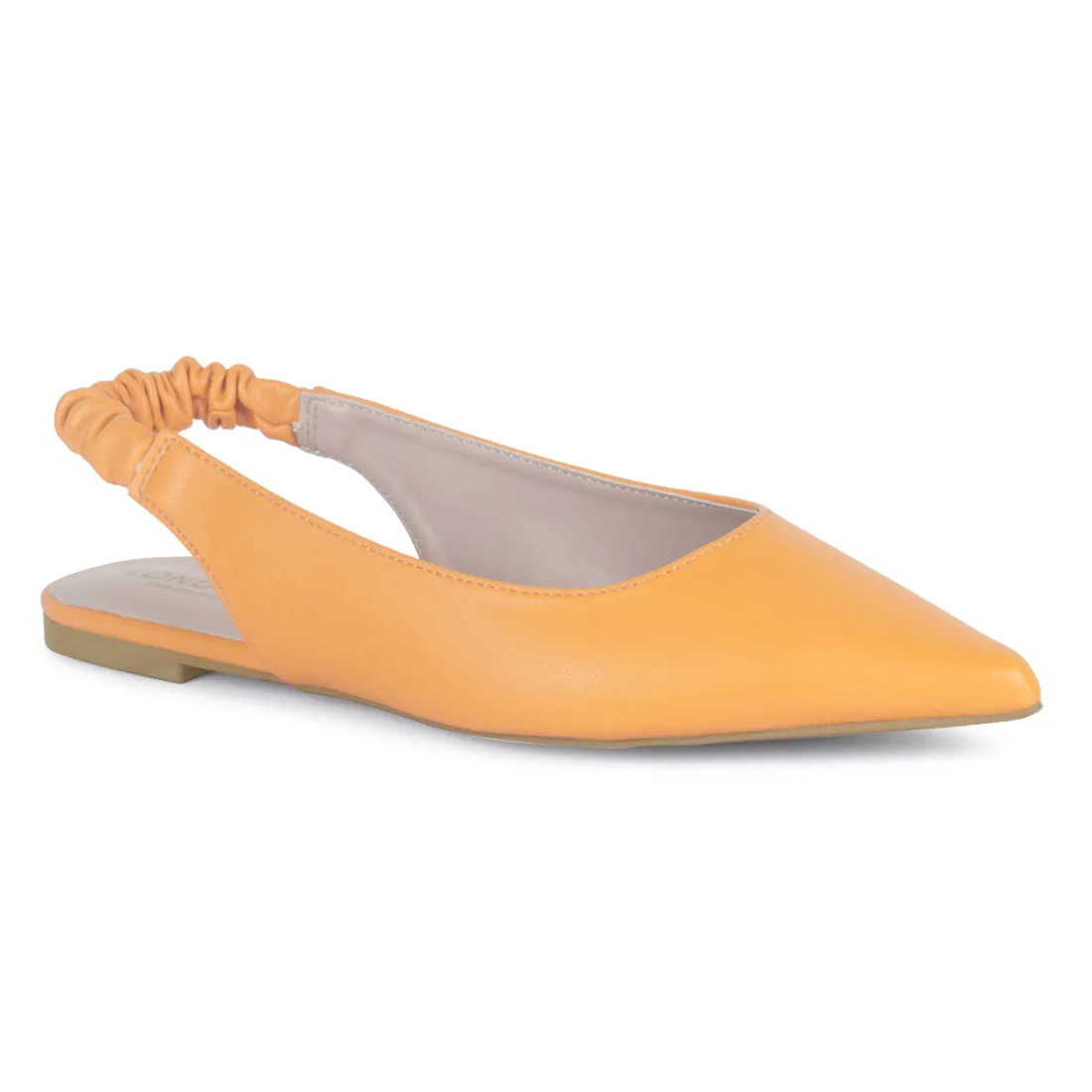 Sling back pointed Flats in Yellow