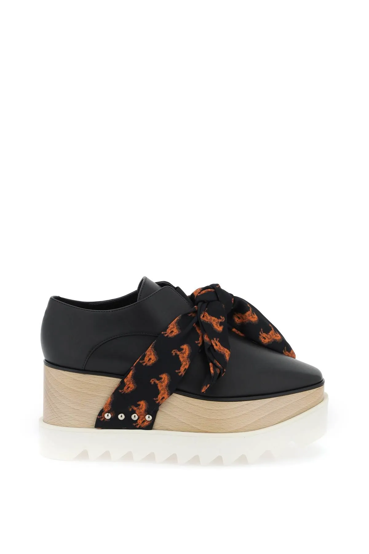 Stella Mccartney Platform Elyse Loafers Eith Printed Band