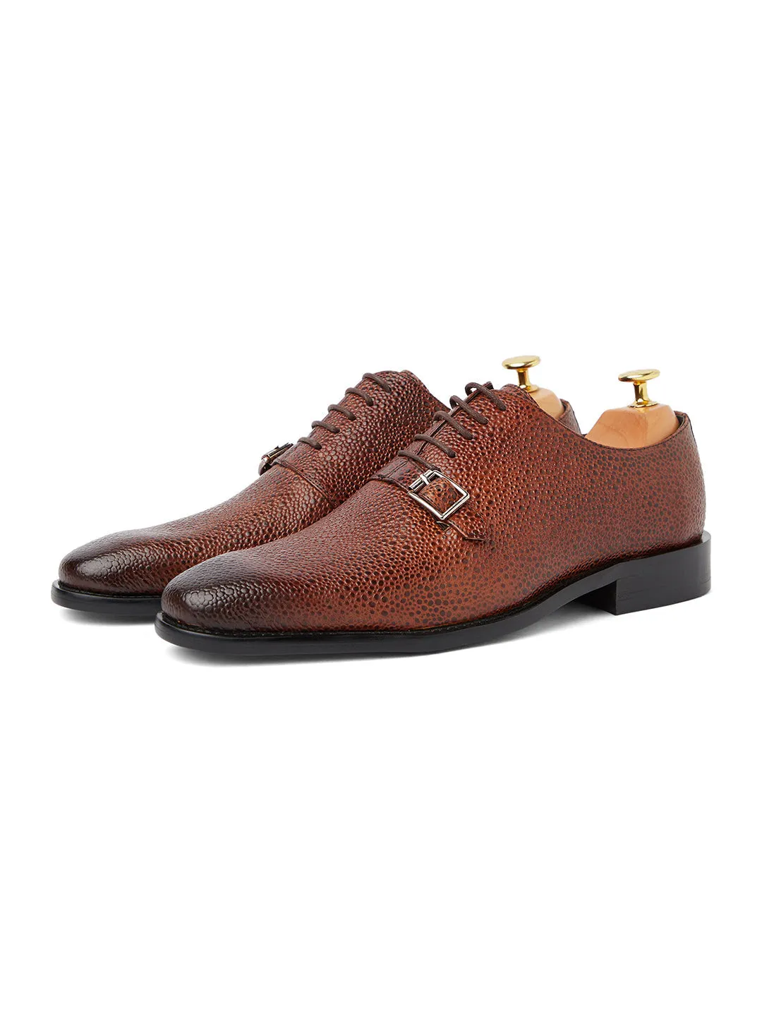 Stingray Leather Oxfords - Brown