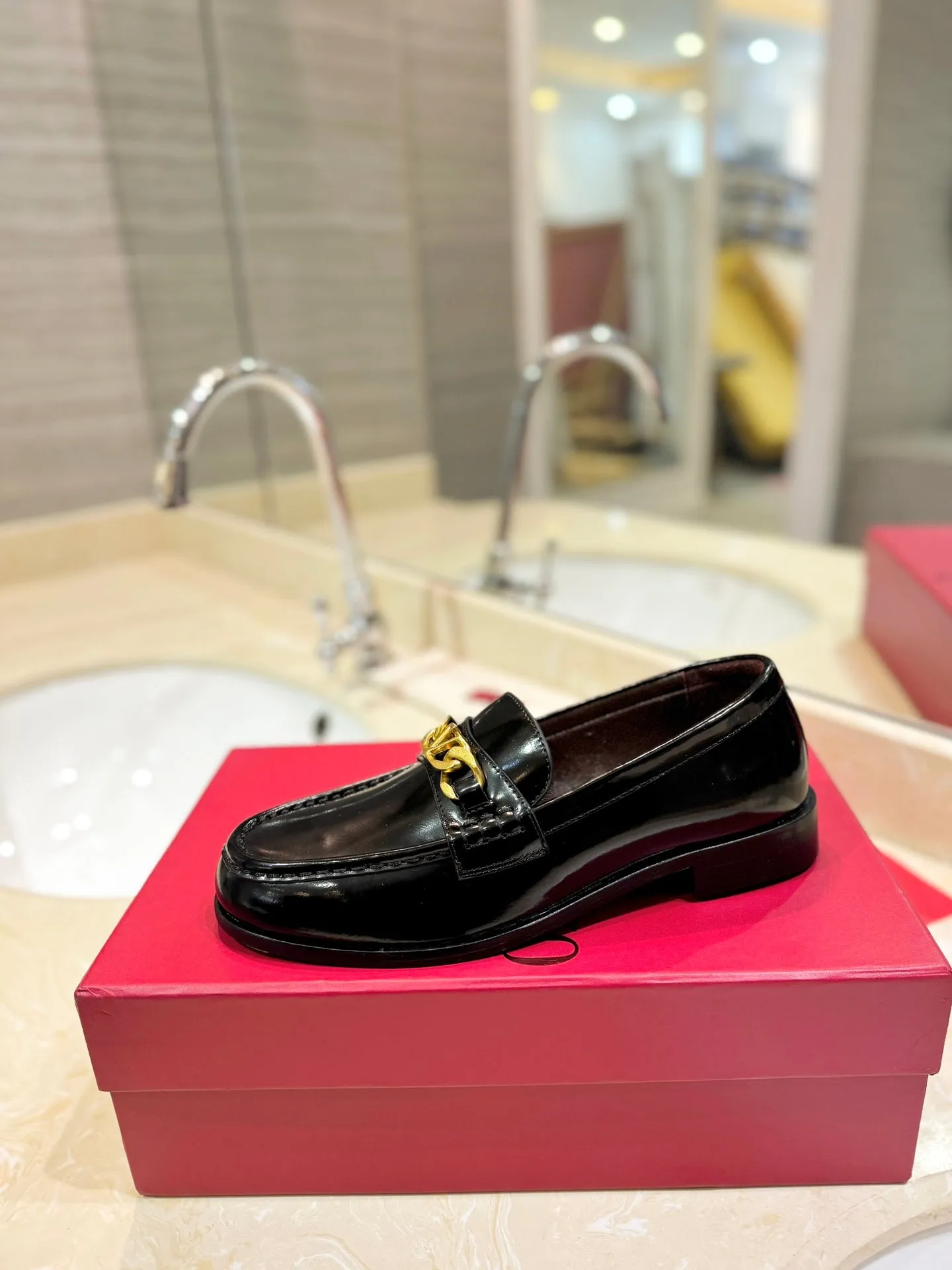 The Bold Edition Vlogo Black Calfskin Loafer