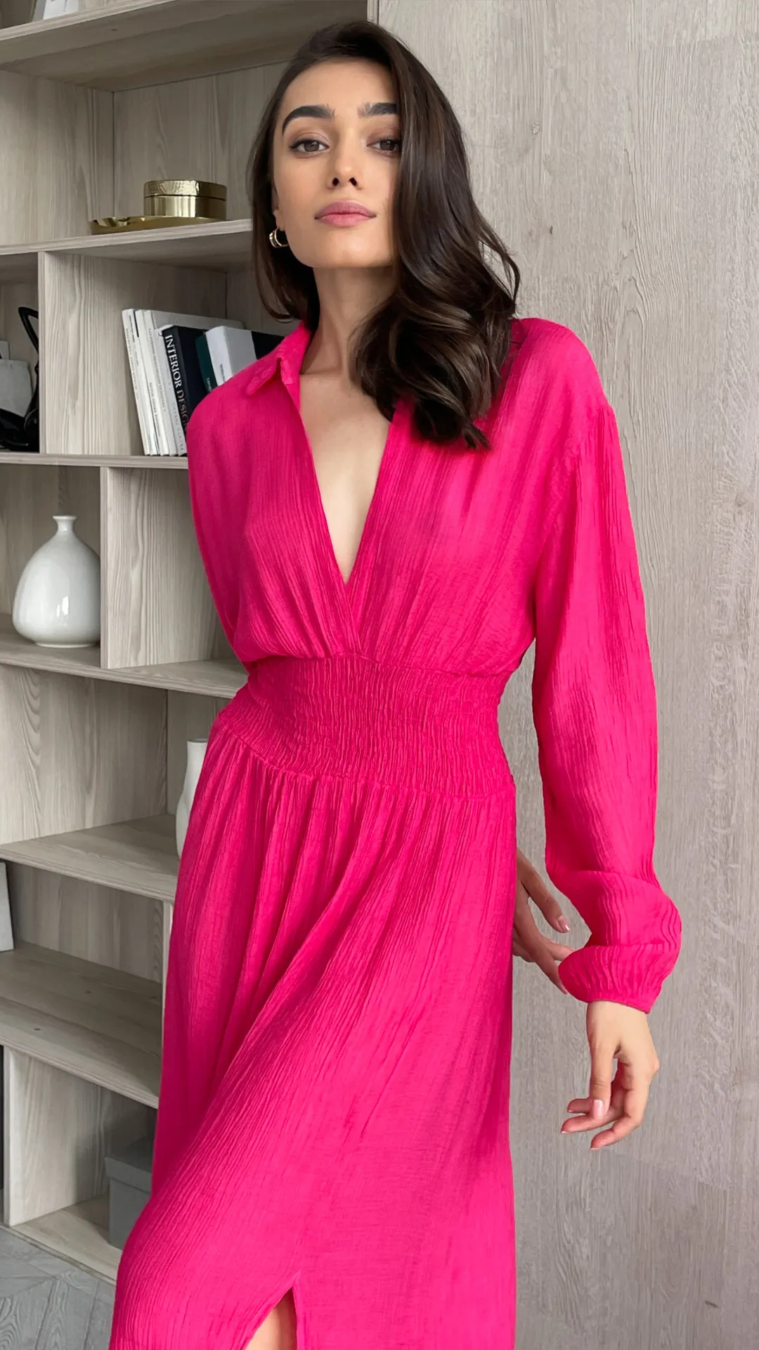 THEA DRESS - FUCHSIA