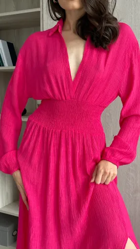 THEA DRESS - FUCHSIA