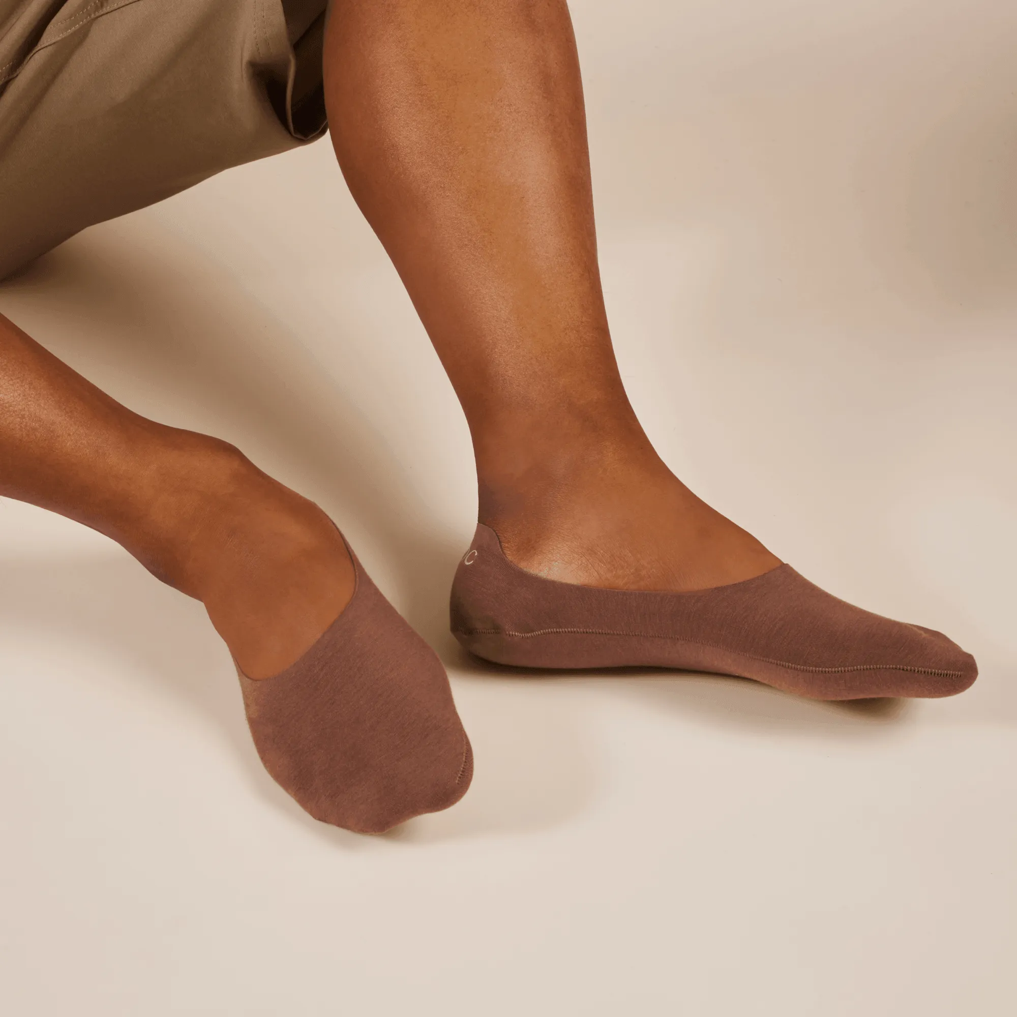 Toffee Tan Cotton No Show Socks 10-Pack