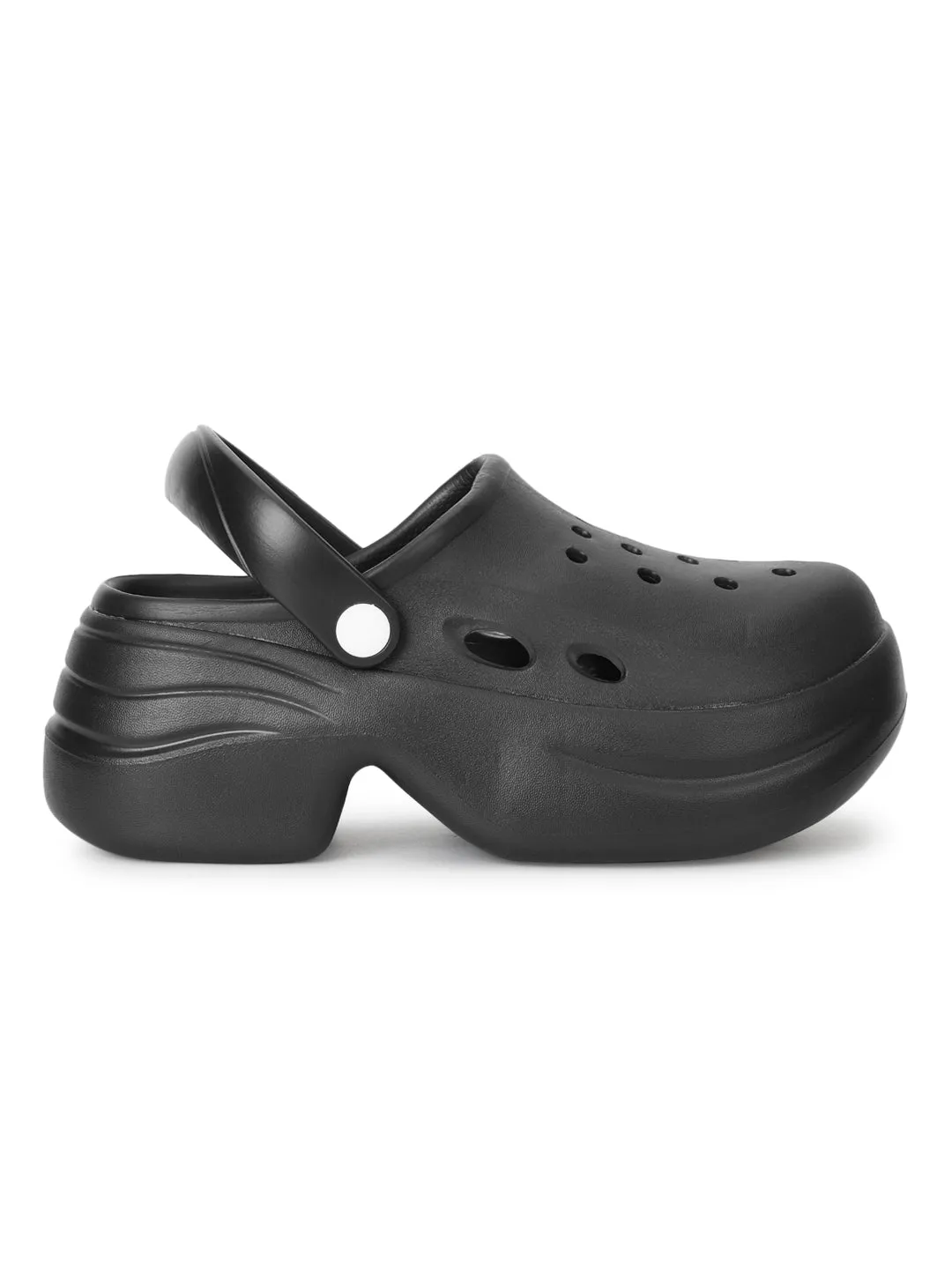 Total Black PU Slip-On Croc Flats (TC-RS3580-TOTBLK)