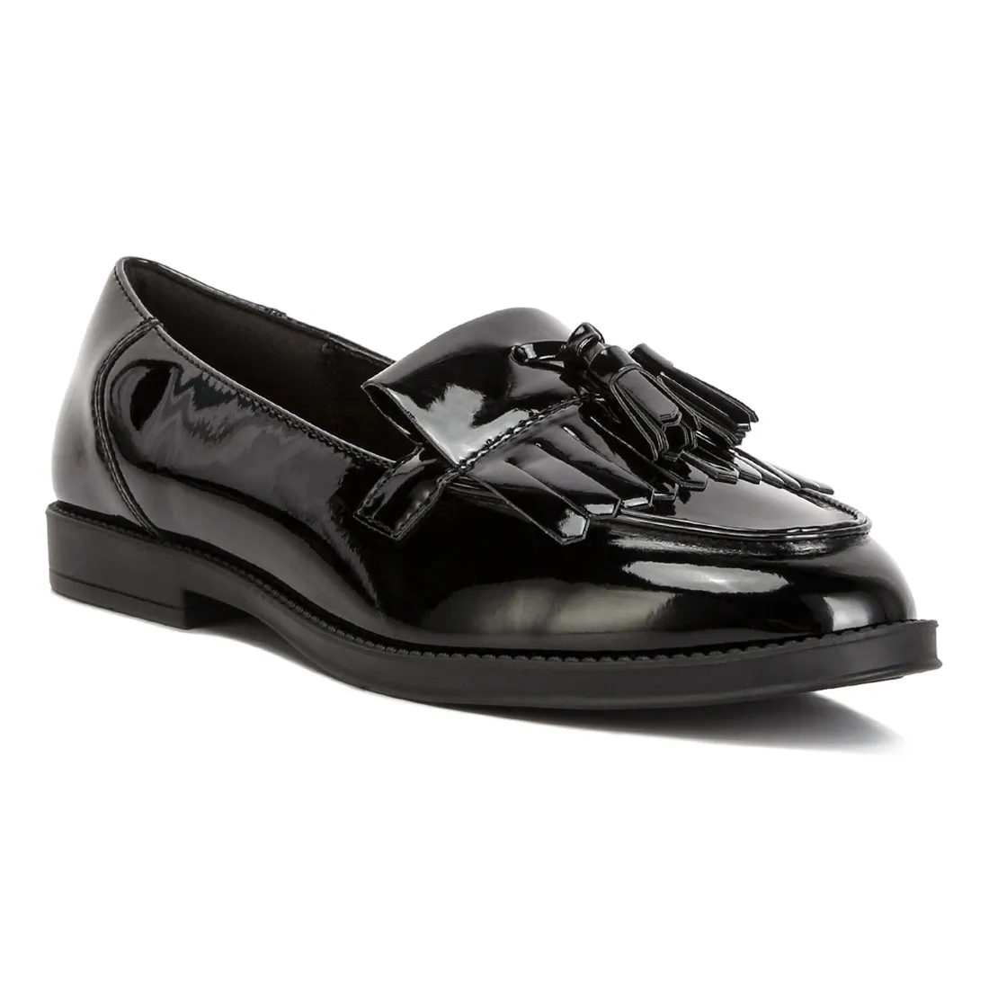 Valerie Tassel Detail Patent Loafers