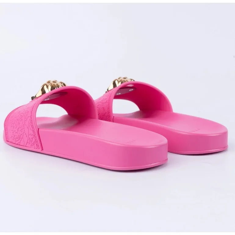 Versace Fuchsia Rubber Palazzo Pool Slides