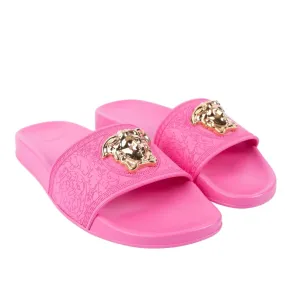 Versace Fuchsia Rubber Palazzo Pool Slides