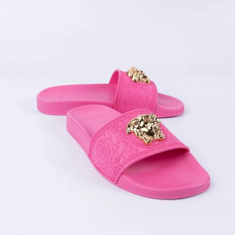 Versace Fuchsia Rubber Palazzo Pool Slides