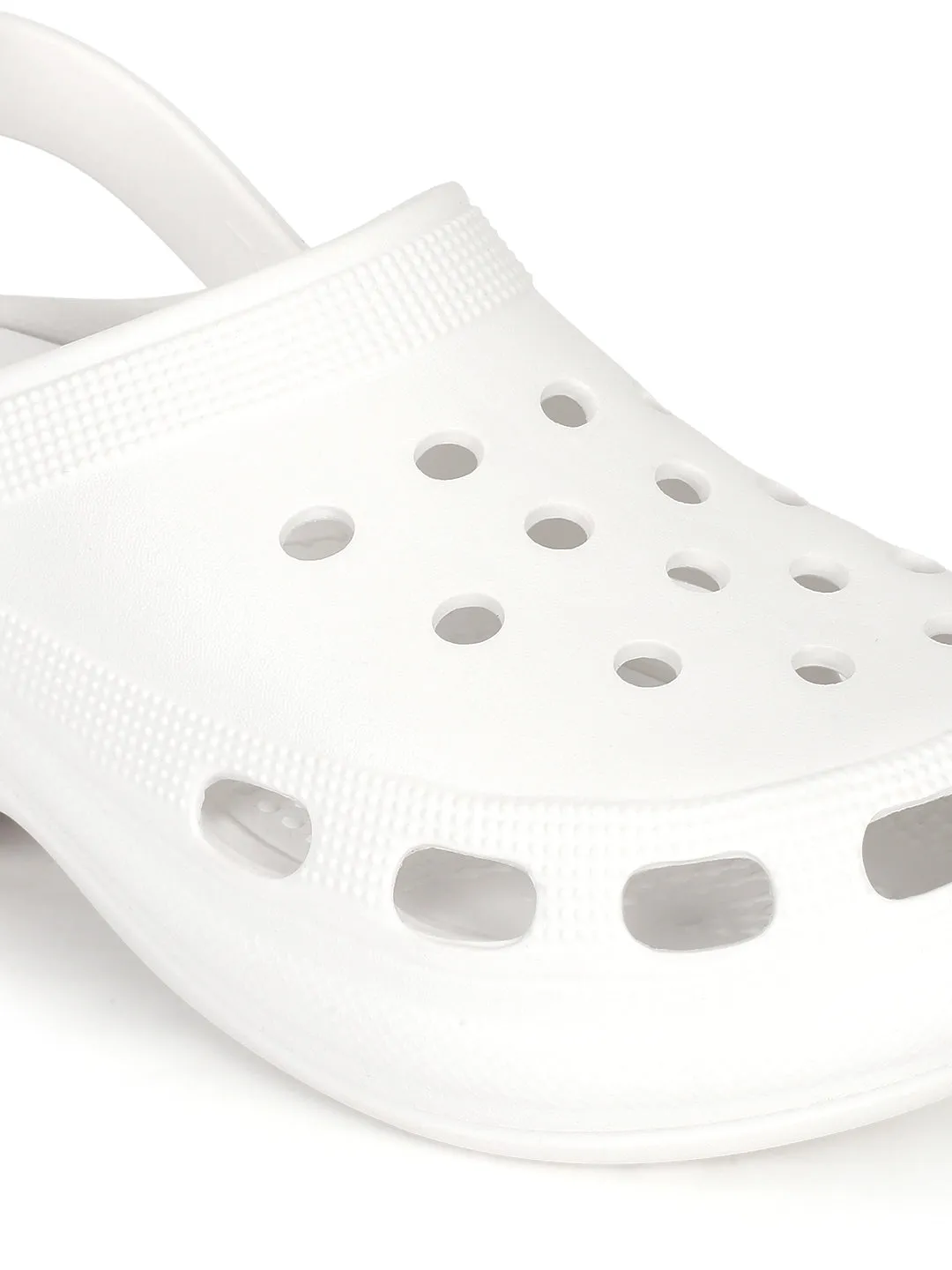 White PU Slip-On Croc Flats (TC-RS3479-WHT)