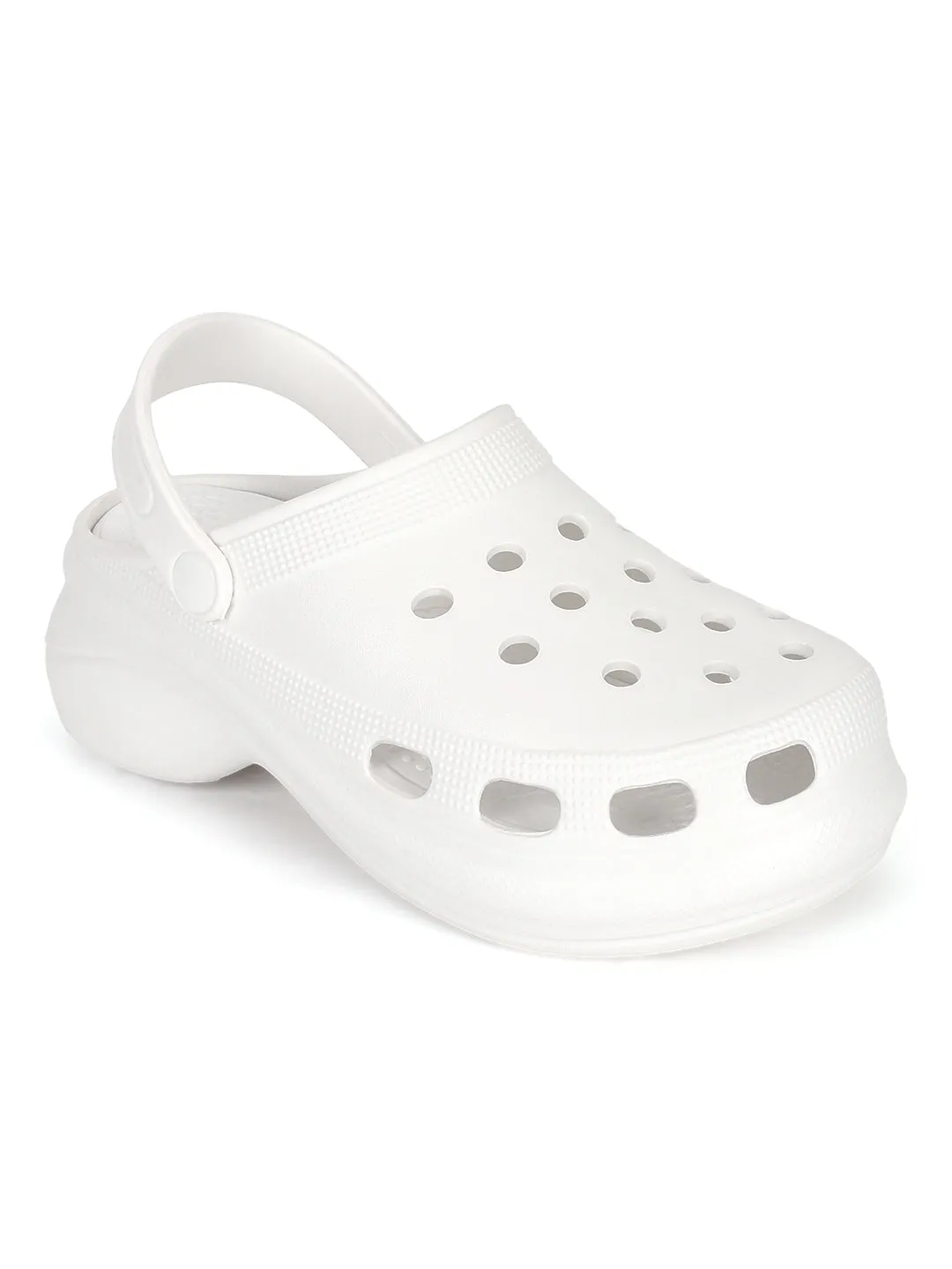 White PU Slip-On Croc Flats (TC-RS3479-WHT)