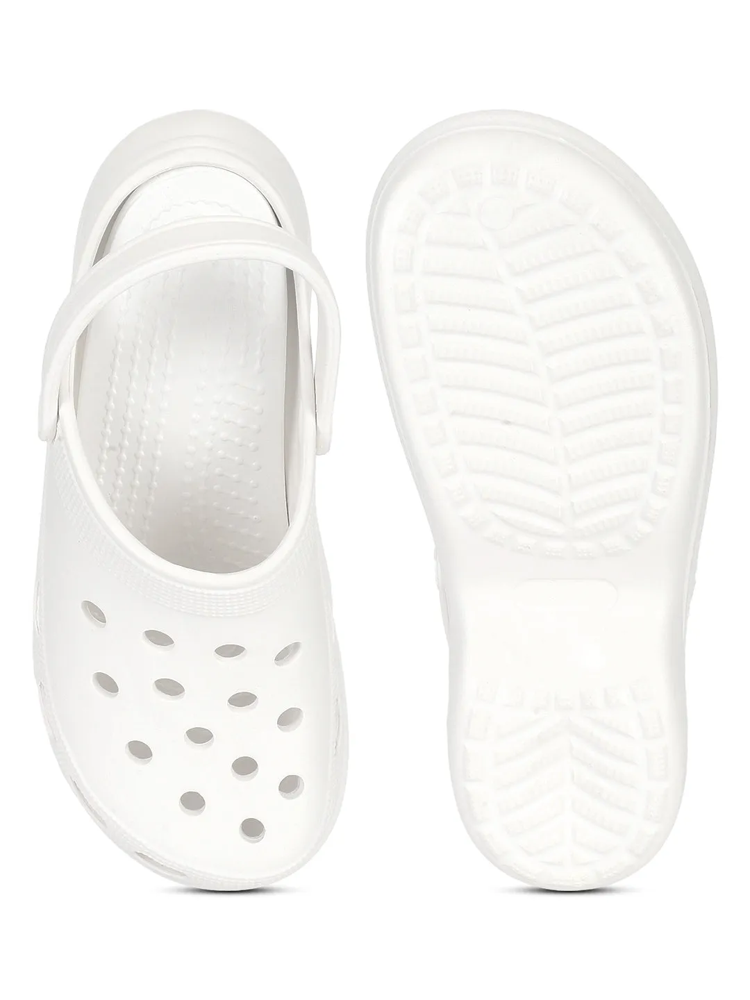 White PU Slip-On Croc Flats (TC-RS3479-WHT)